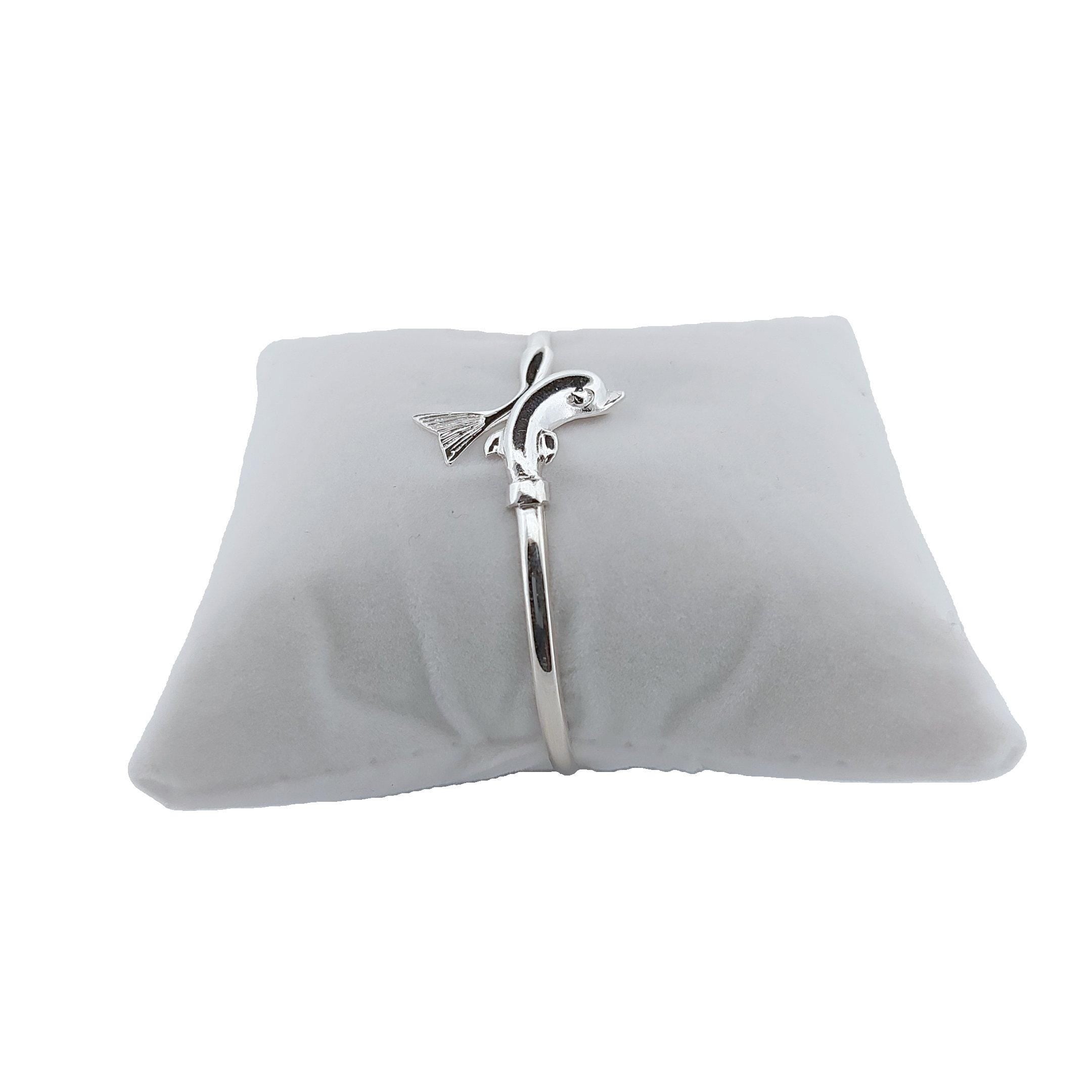 Sterling Silver Dolphin Tail Bracelet: Greek Mythology Gift