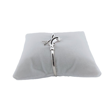 Sterling Silver Dolphin Tail Bracelet: Greek Mythology Gift