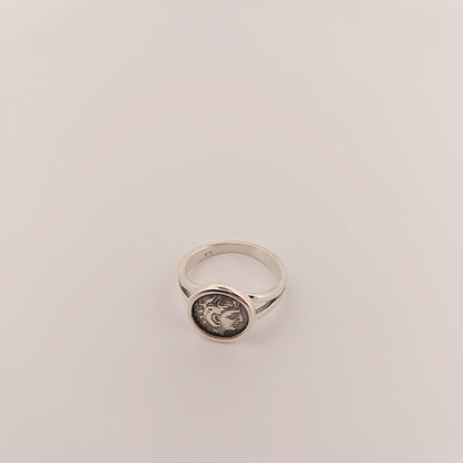 Alexander the Great Ring, Silver Ring with Greek History Coin Design