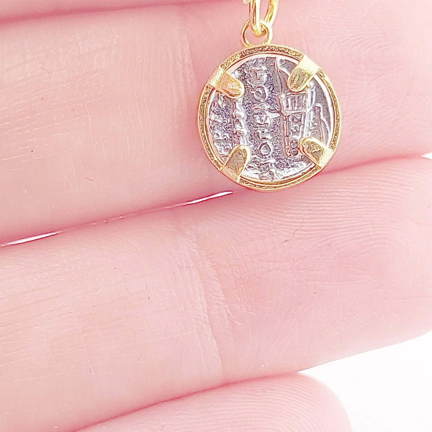 Greek Goddess Athena Dangle Earrings, Silver Gold Plated, Antique Coin Design, Greek Jewelry Motif