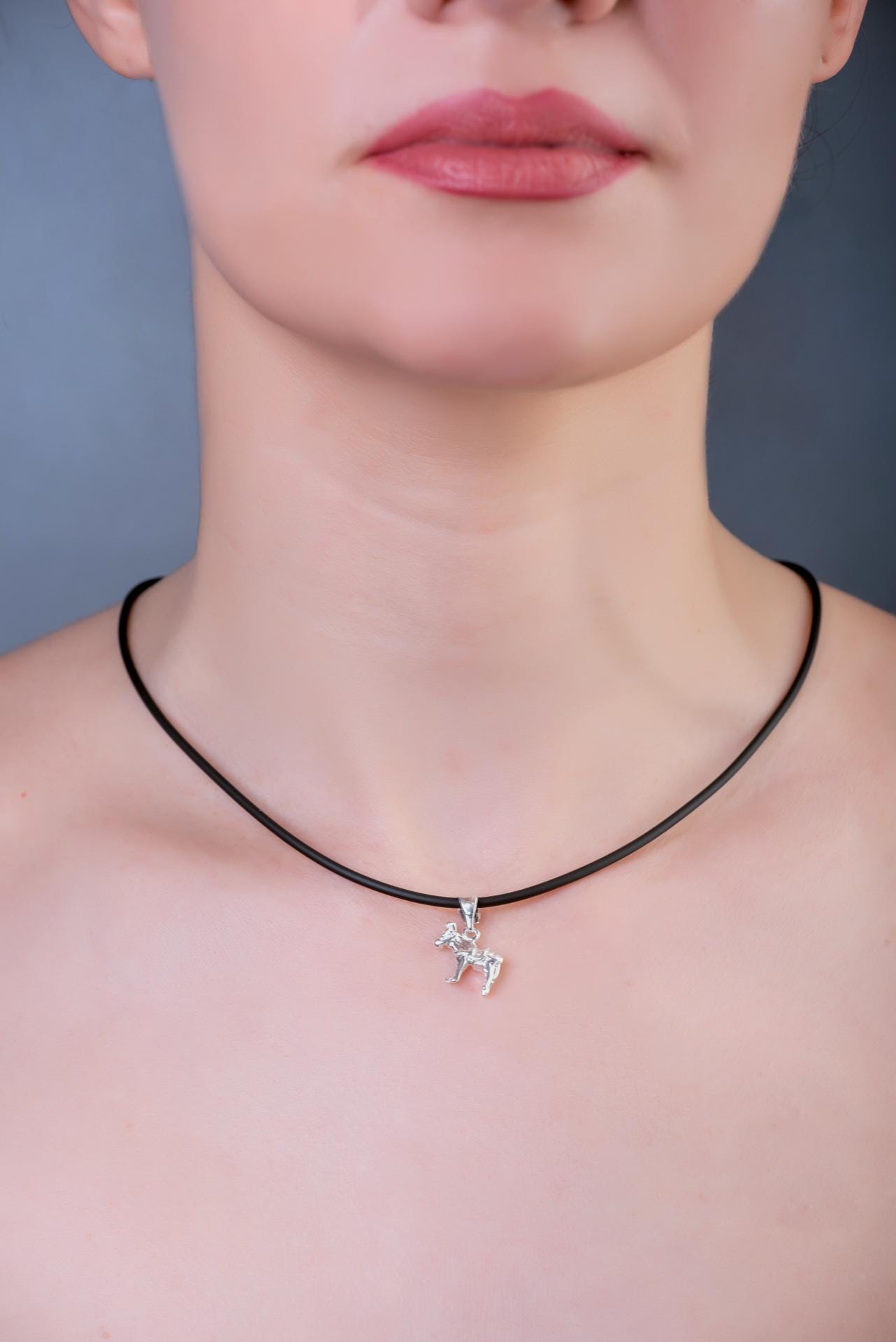 Sterling Silver Greek Donkey Pendant: 925 Mule Charm