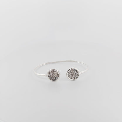 Sterling Silver Disc of Phaistos Cuff Bracelet: Ancient Greek Medallion